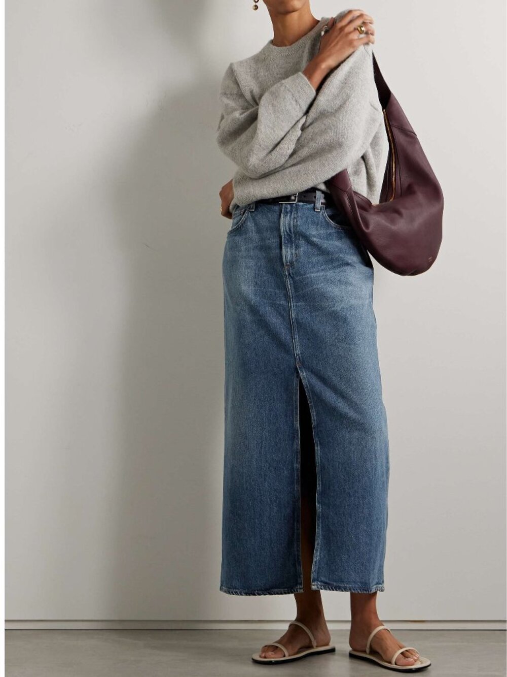 AGOLDE Leif Denim Maxi Skirt Size 31
